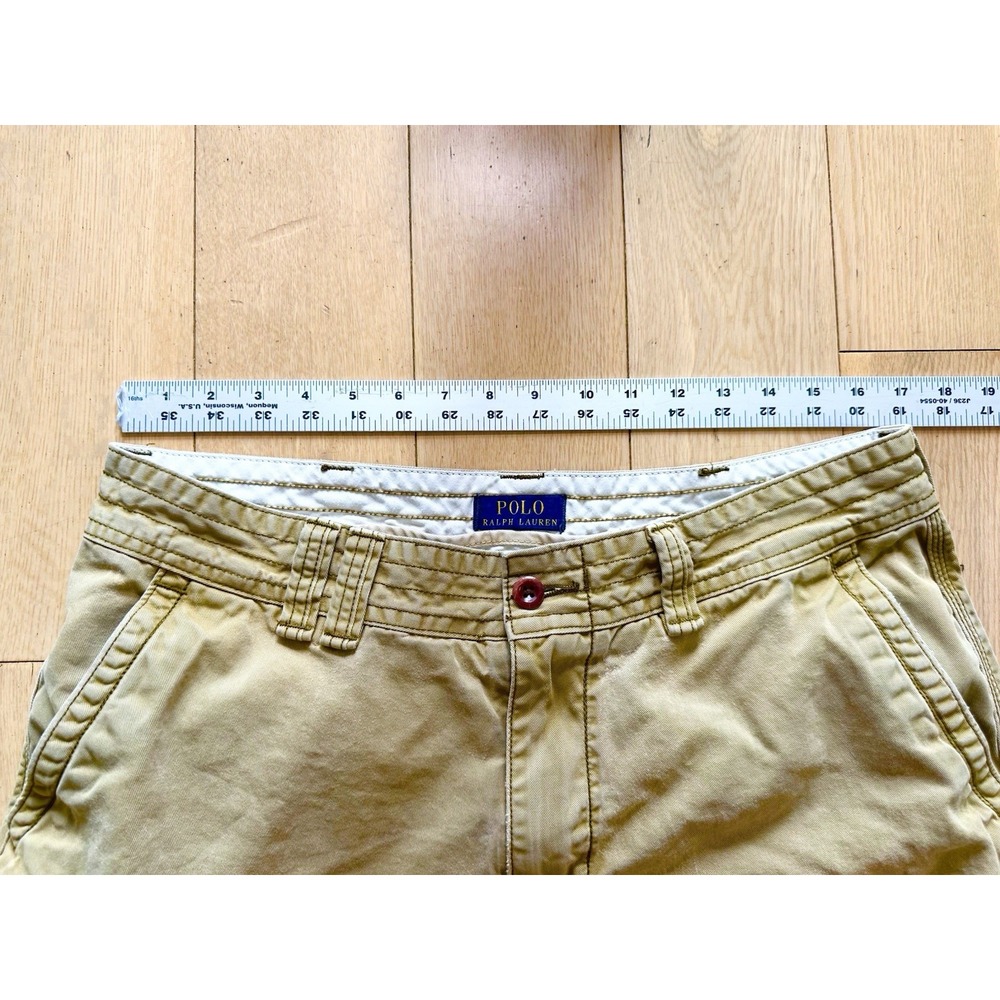ralph lauren Vintage gellar cargo Men Summer Short Size 35 Khaki - Picture 4 of 8